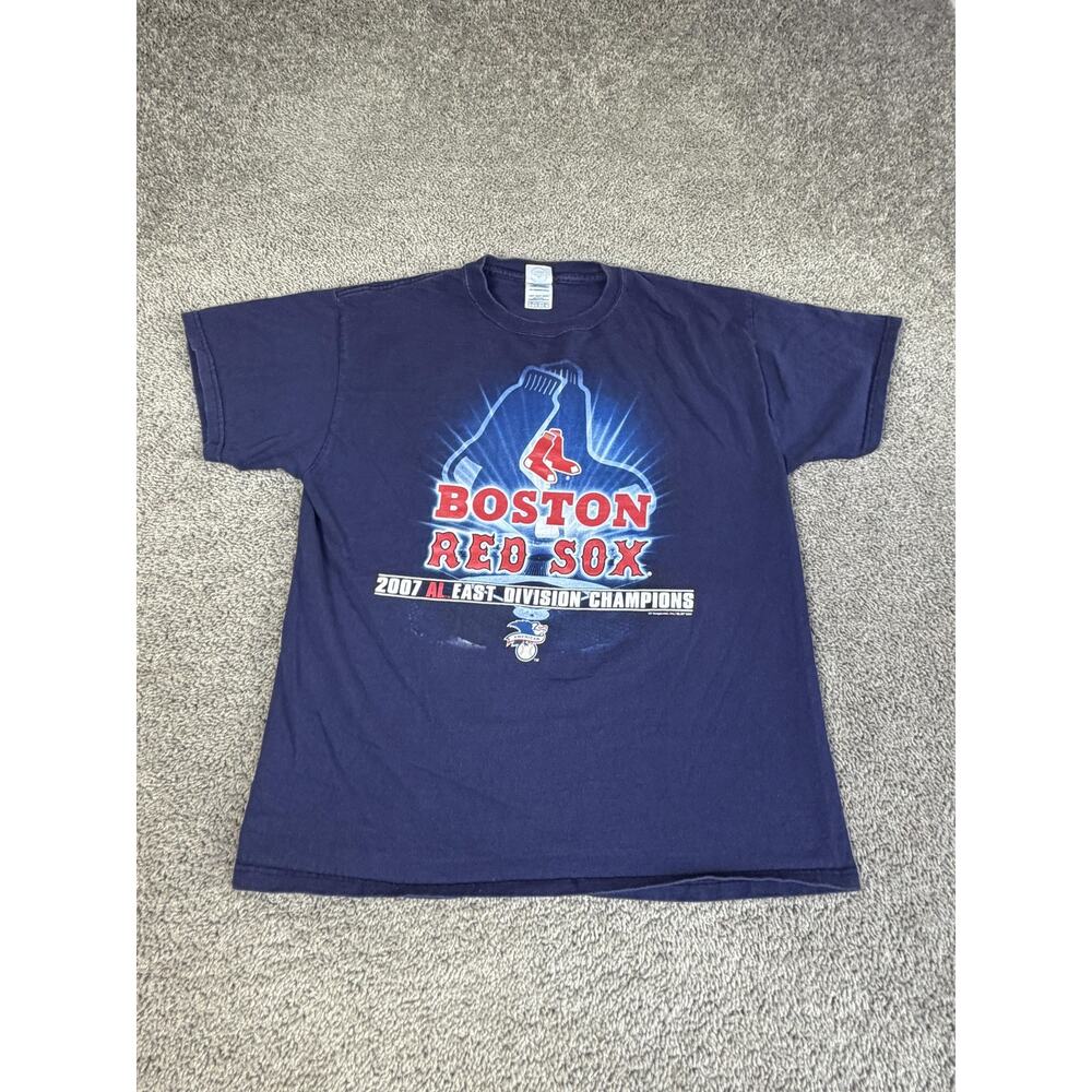 Boston Red Sox Shirt Mens L Blue MLB Baseball 2007 Delta Magnum Weight